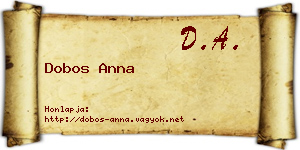 Dobos Anna névjegykártya