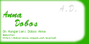 anna dobos business card